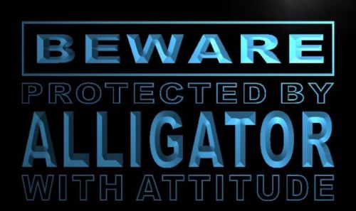 Beware Alligator Neon Light Sign